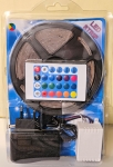 , , Многоцветна LED лента, LED SPRIP, с дистанционно и захранване, 5m