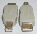 Букса . Компютърен преход - USB-A мъжко -- USB-B женско