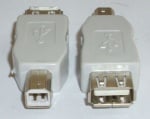 Букса . Компютърен преход - USB-A женско -- USB-B мъжко