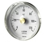 Термометър . контактен 0-120С Ф63  CEWAL