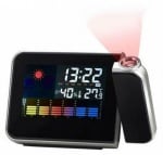 Часовник  . HJ-8190 с цветен дисплей и проектор, влагомер, термометър, метеостан 