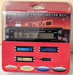 Часовник , Автомобилен дигитален LED часовник, EC-30, 3in1, термометър, волтметър и аларма