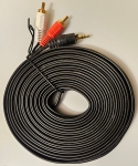 Кабел,  , 2RCA/3.5, 2 чинча мъжки на жак 3.5 - 10 м.