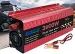 Инвертор . EASUN, Соларен автомобилен инвертор с чиста синусоида 3300W, DC 12V към AC 220V